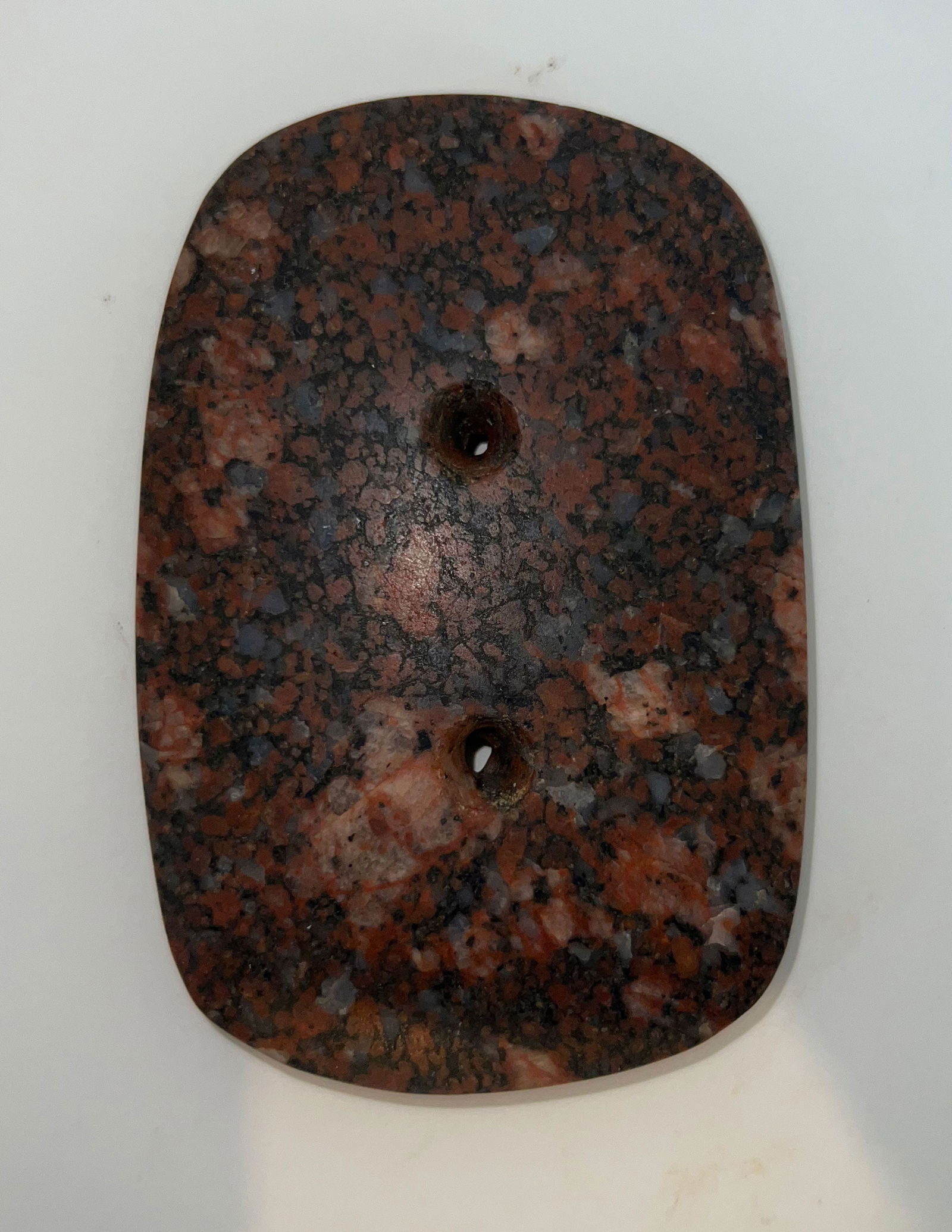 3 7/8" Speckled Gorget.  Ex-Burton/Teubner Estate. (1 of 2)