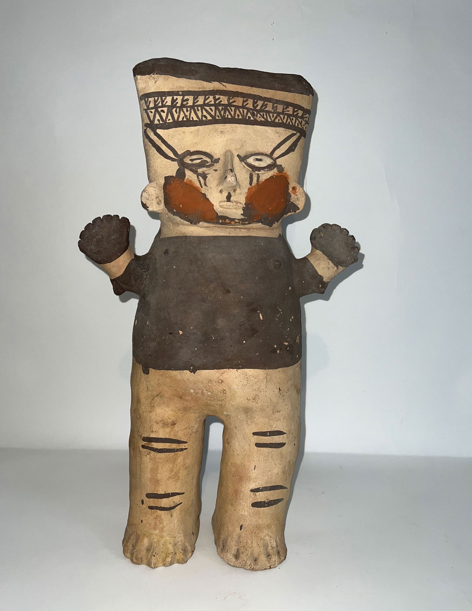 18 1/4" Pre-Columbian Chancay Figure.  Ex-Burton/Teubner Estate. (1 of 5)
