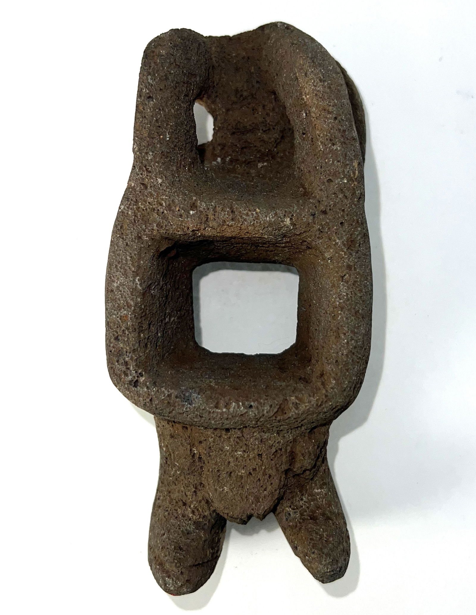 6 1/2" Lava Stone Human Effigy. Mayan. Ex-Evan Maurer. (1 of 3)