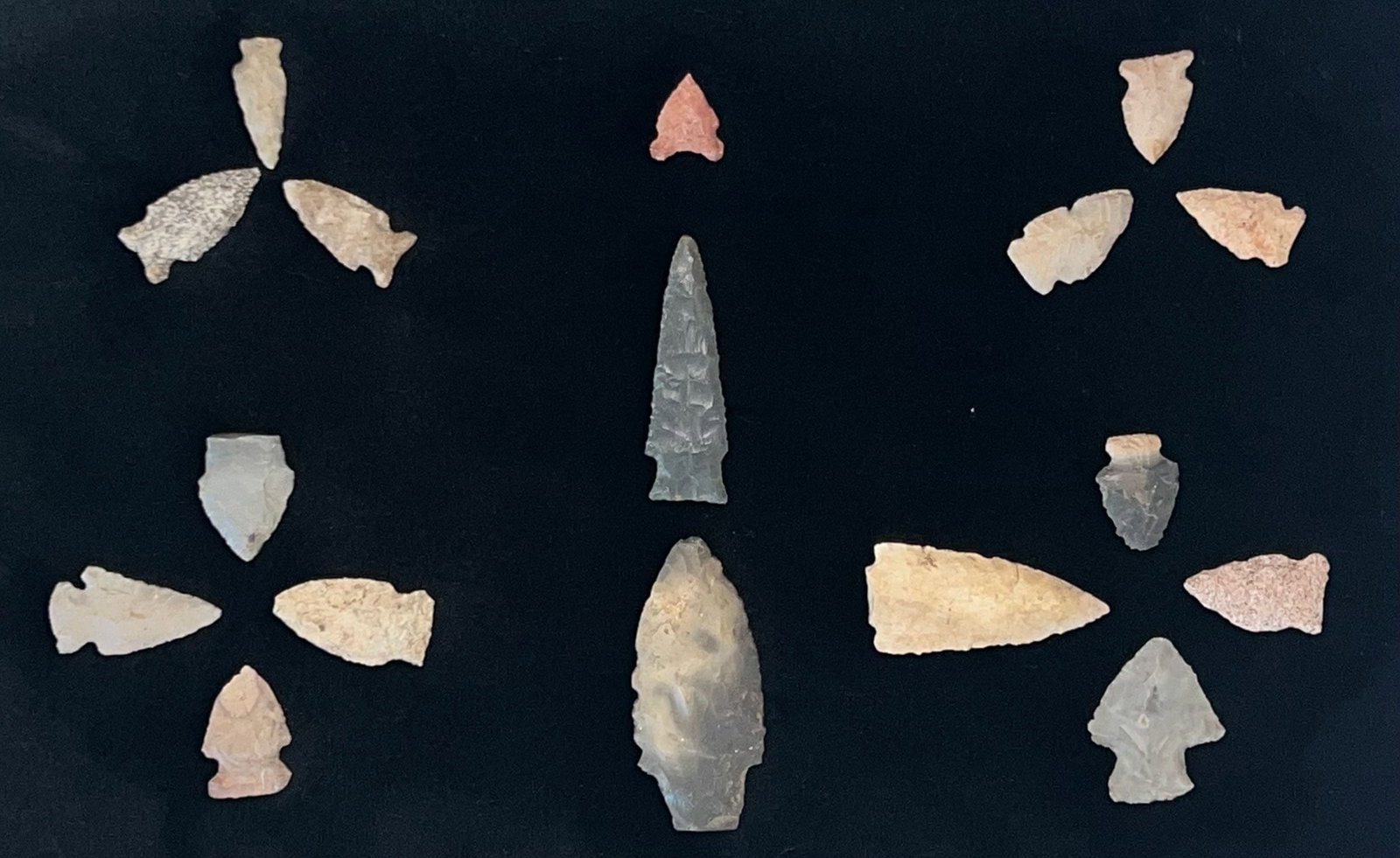 Frame of 17 Indiana Points.  Ex-Stan Ryland. (1 of 1)