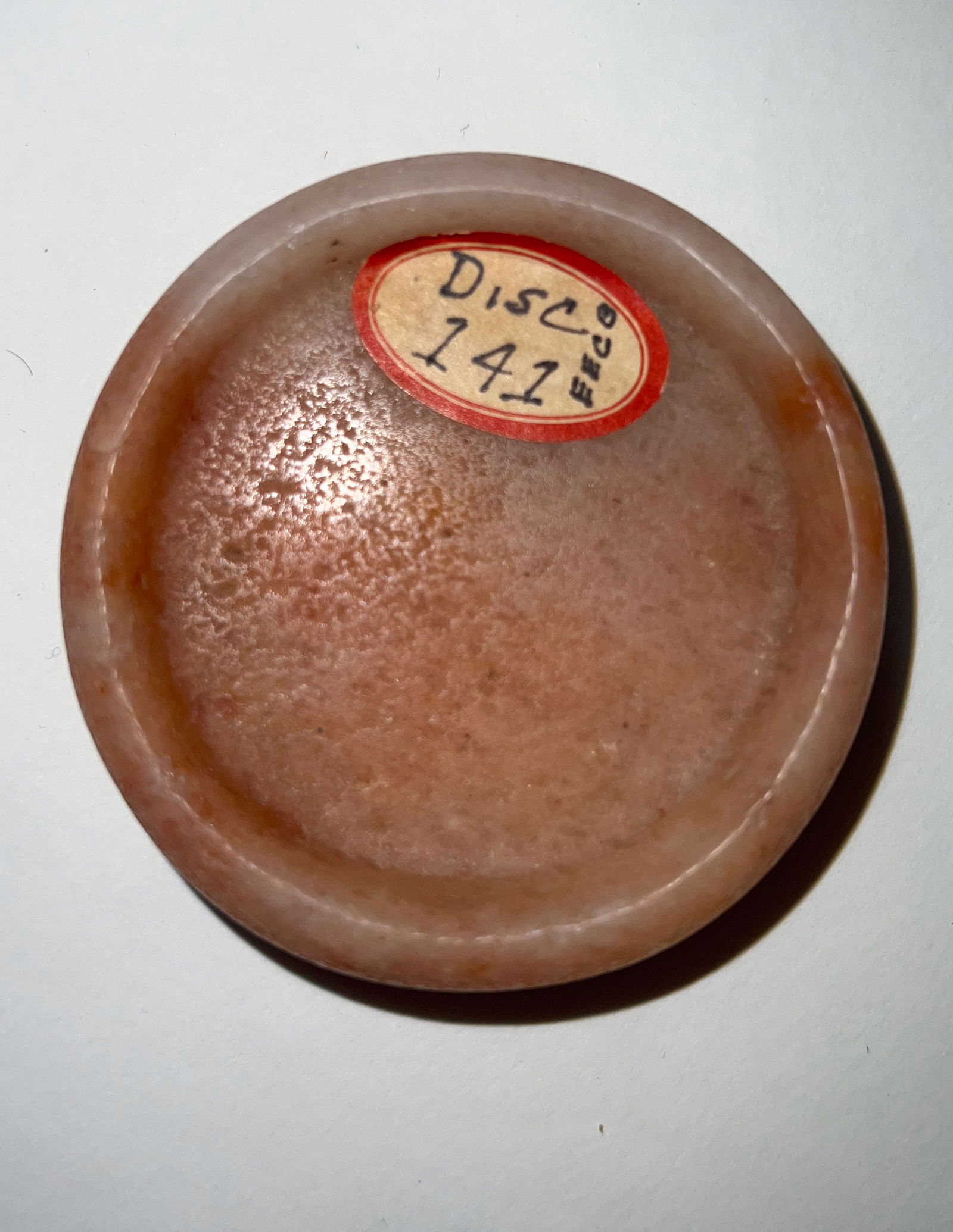 2 3/4" Quartz Cahokia Discoidal.  Ex-Burton/Teubner Estate. (1 of 2)