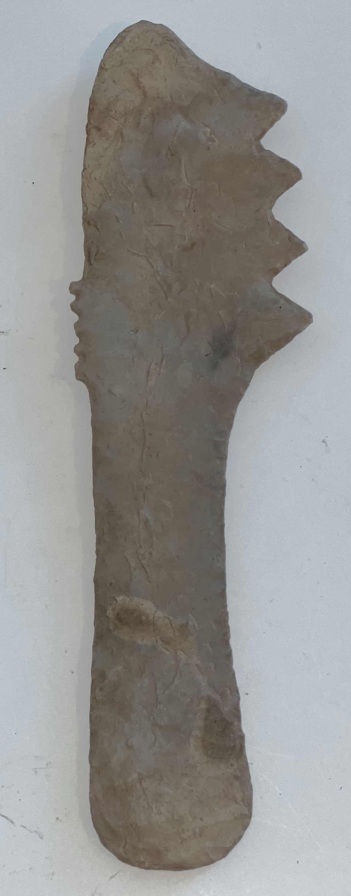 10 1/4" Flint Pre-Columbian Mace.  Ex-David Cunningham. (1 of 2)