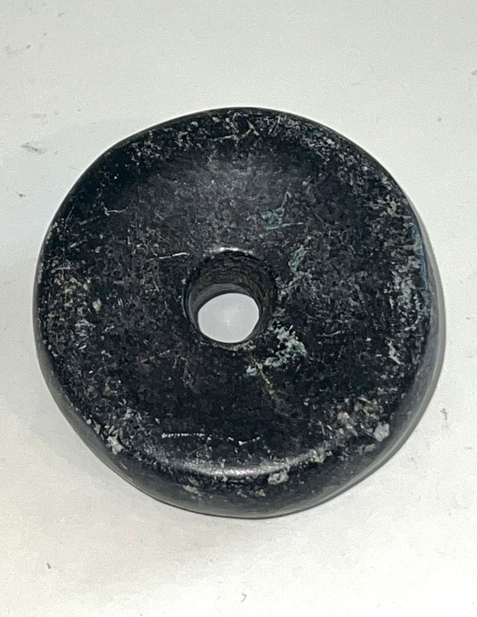 3" Perforated Black Discoidal.  Ex-David Cunningham. (1 of 4)