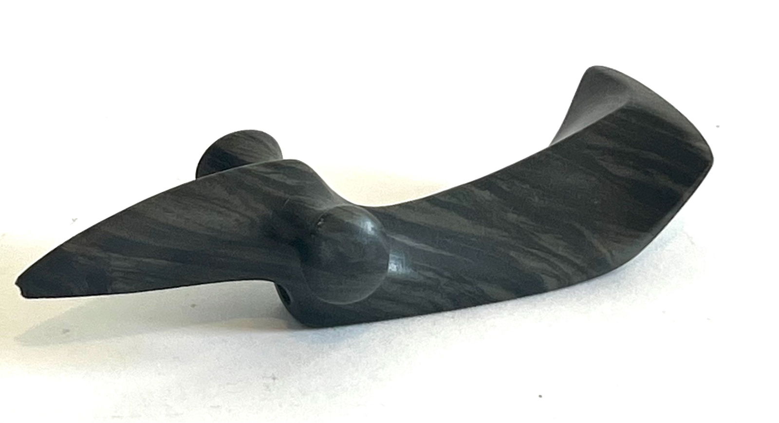 4 1/2" Banded Slate Popeye Birdstone.  Ex-David Cunningham. (1 of 7)