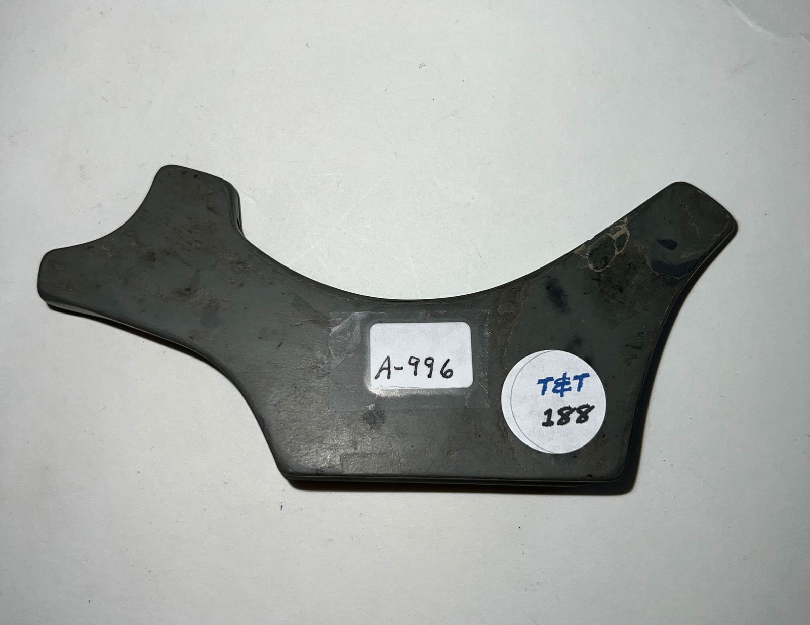 5 3/8" Green Banded Slate Birdstone.  Ex-David Cunningham. (1 of 3)