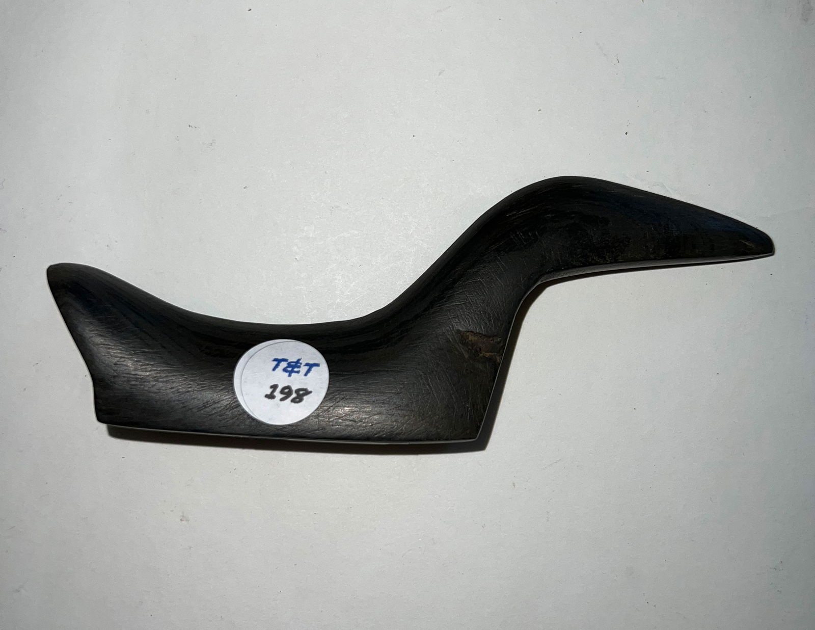 6 1/8" Banded Slate Birdstone.  IN.  Ex-David Cunningham. (1 of 4)