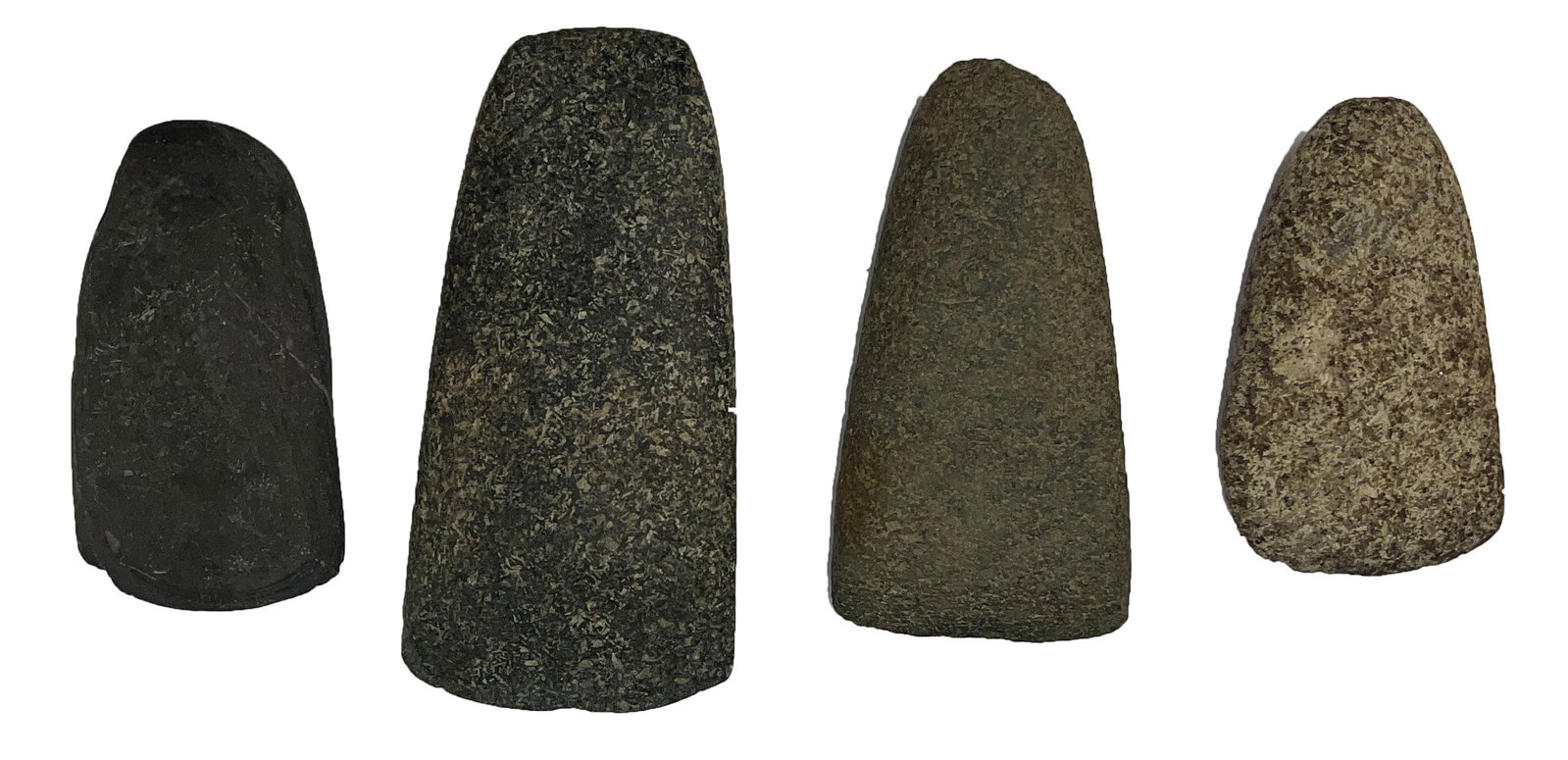 4 Indiana Celts (3 1/4" to 3 3/4"). Putnam County, IN. Ex Stan Ryland.: 4 Indiana Celts (3 1/4" to 3 3/4"). Putnam County, IN. Ex Stan Ryland.