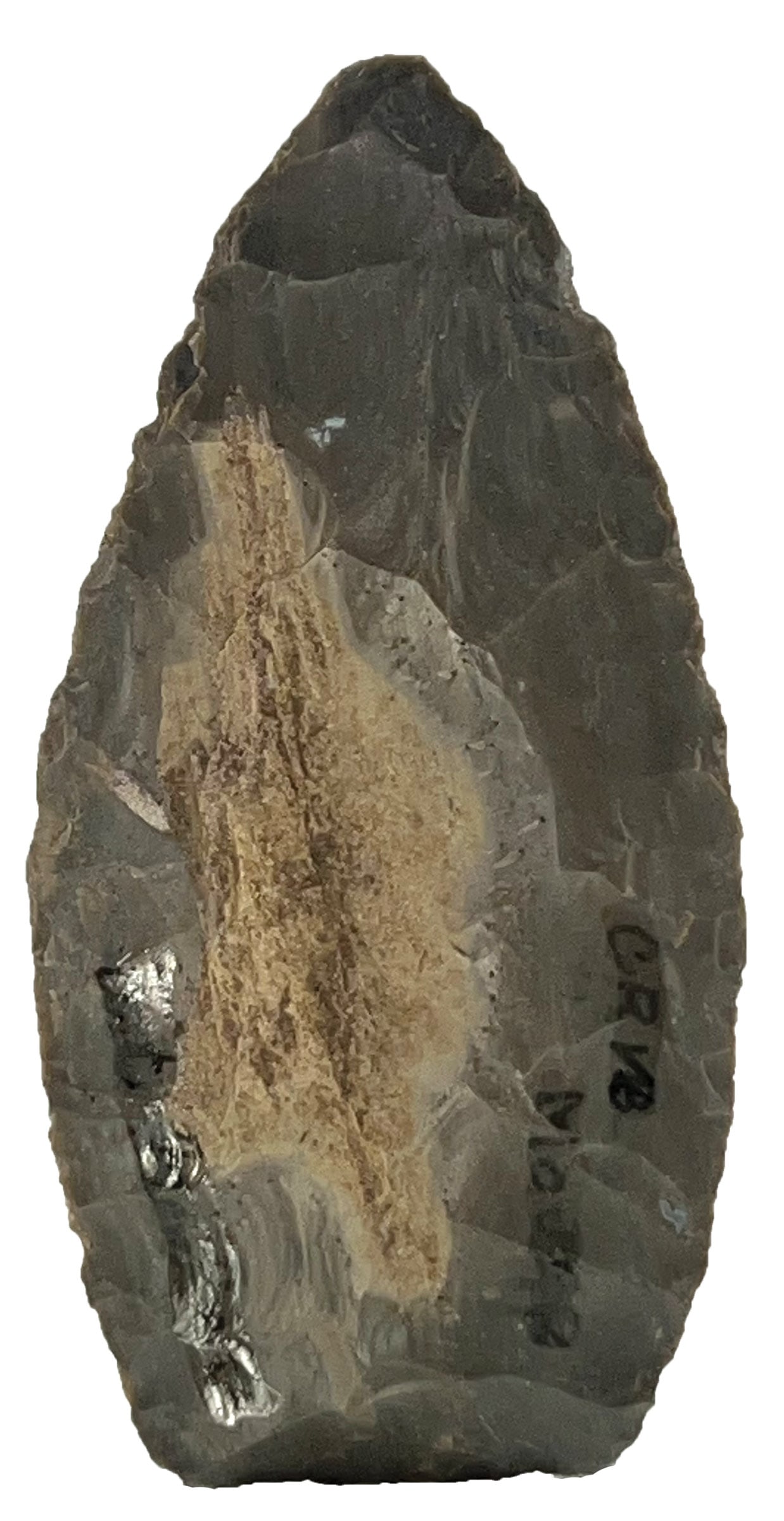 4 1/2" Crib Mound Blade. Hornstone. Signed by Art Gerber. Ex Tom Erdmann. (1 of 2)