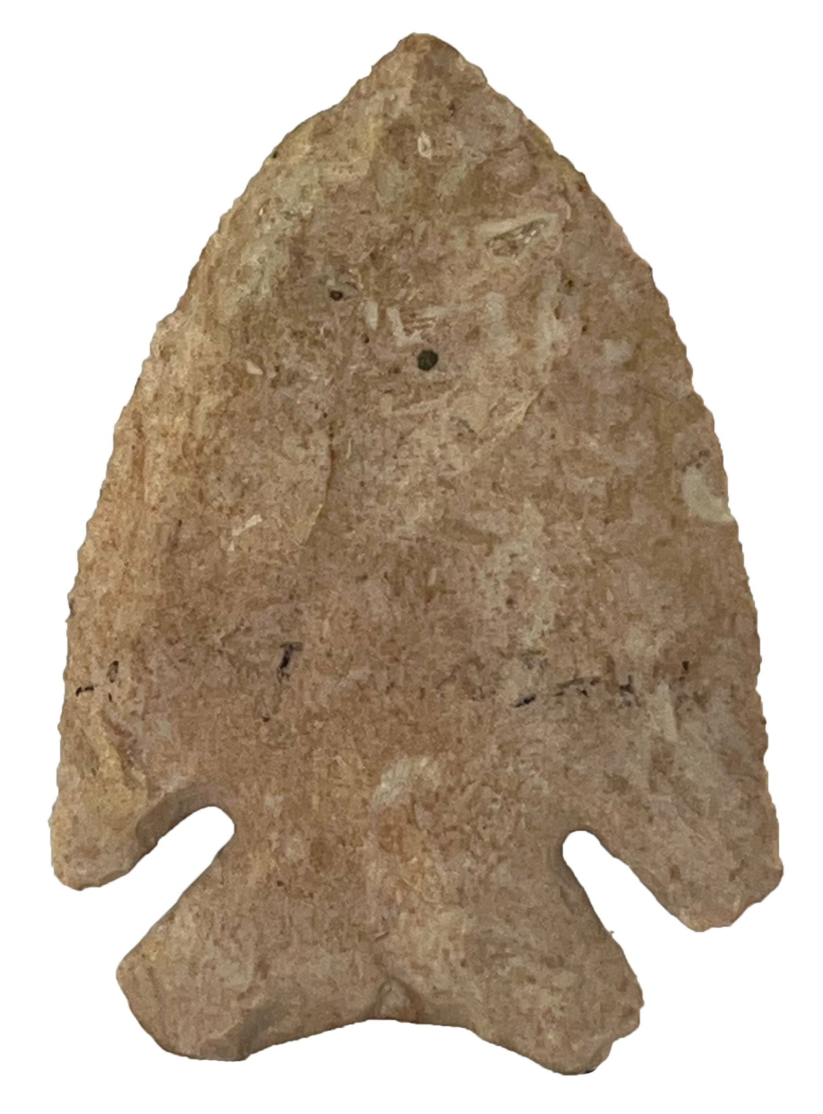 3 1/2" Thebes. Pinkish Chert. Ex Henderschot and Dale Rector. COA (1 of 2)