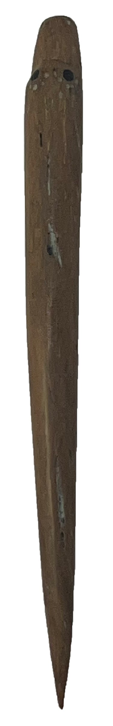 4 5/8" Wood/Bone Seal Effigy Pin. Ex Dale Rector Collection.: 4 5/8" Wood/Bone Seal Effigy Pin. Ex Dale Rector Collection.