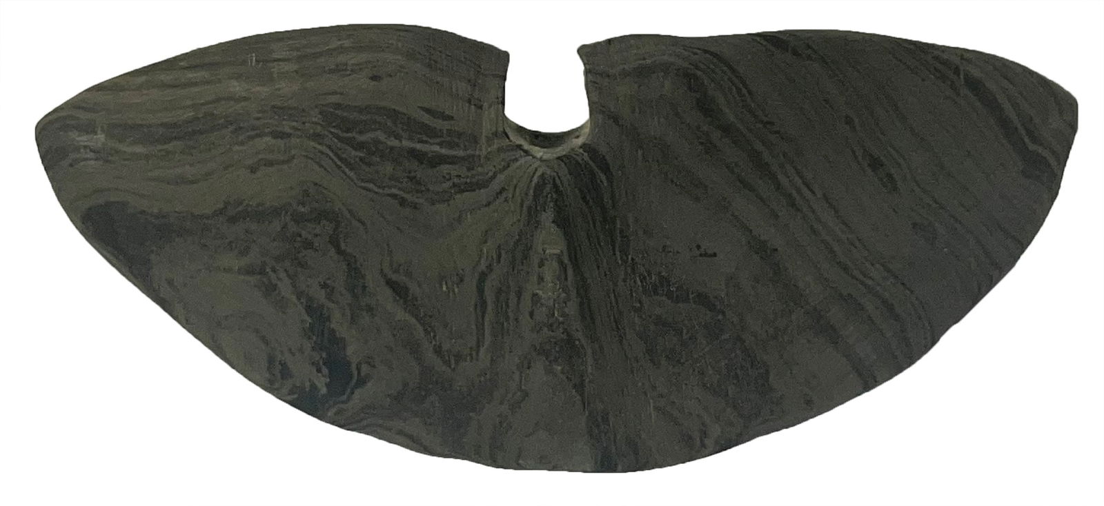 5 3/4" Butterfly Bannerstone. Banded Slate. Ex David Cunningham (1 of 4)