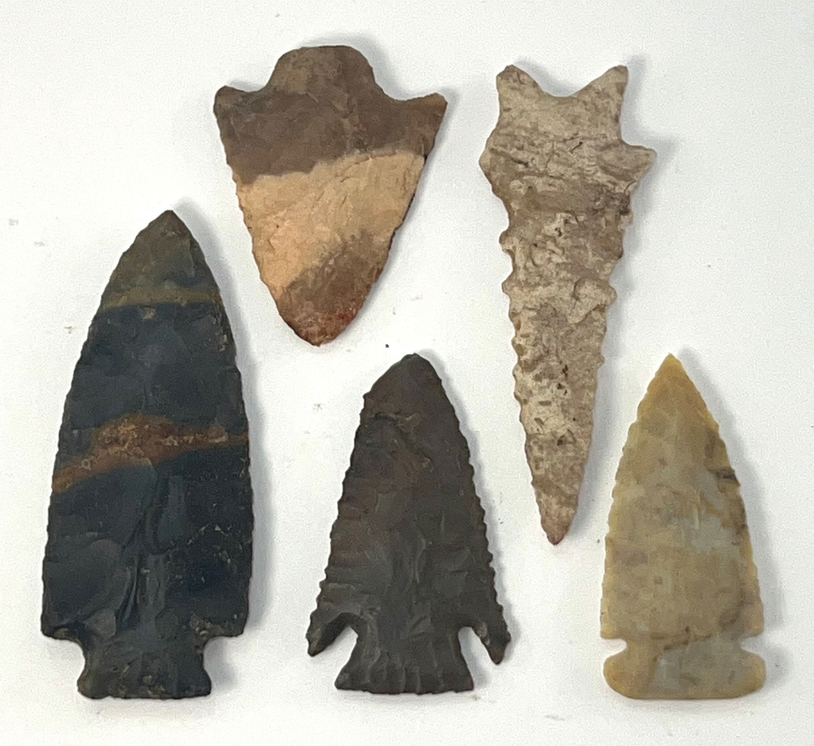 Frame of 5 Points. 1 3/4" to 2 7/8". Ex Dale Rector. Davis COA. (1 of 3)