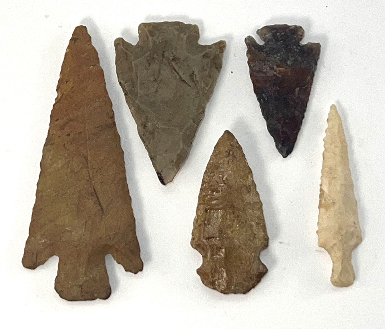 Frame of 5 Points. 1 1/2" to 3 1/4". Ex Dale Rector Collection. (1 of 2)