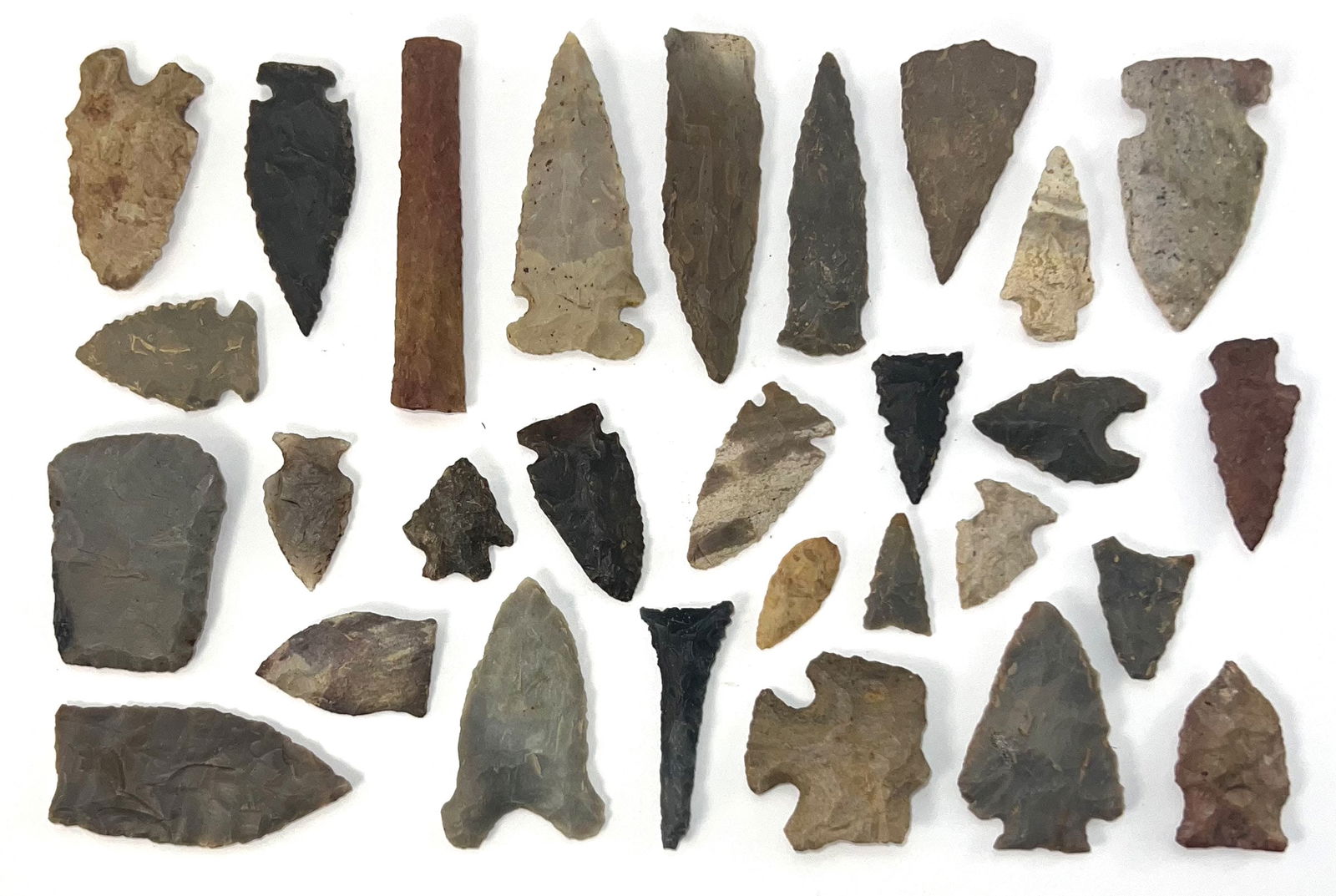 Frame of 29 Points and Drills. 3/4" to 2 1/2". Ex Dale Rector. (1 of 2)