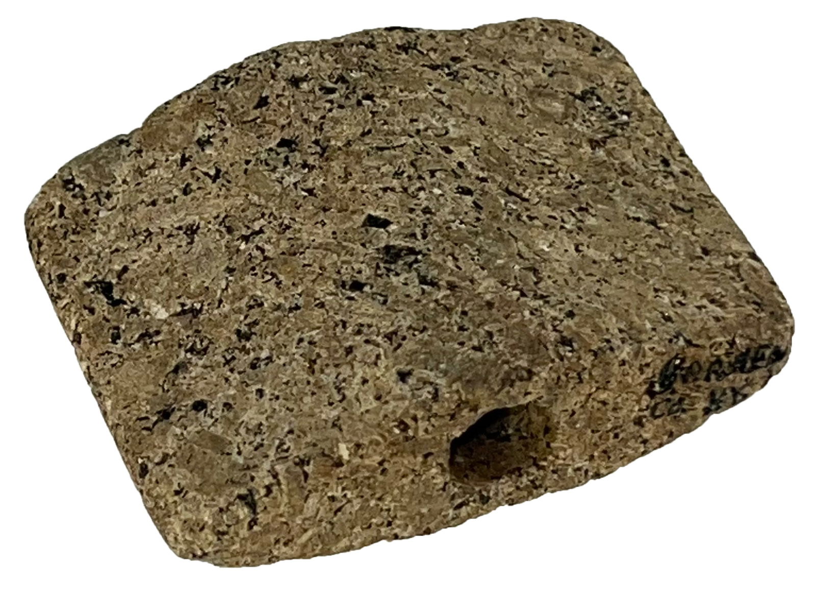 3 1/16" Hinged Bannerstone. Barren Co, Ky. Ex Tom Davis. Auction