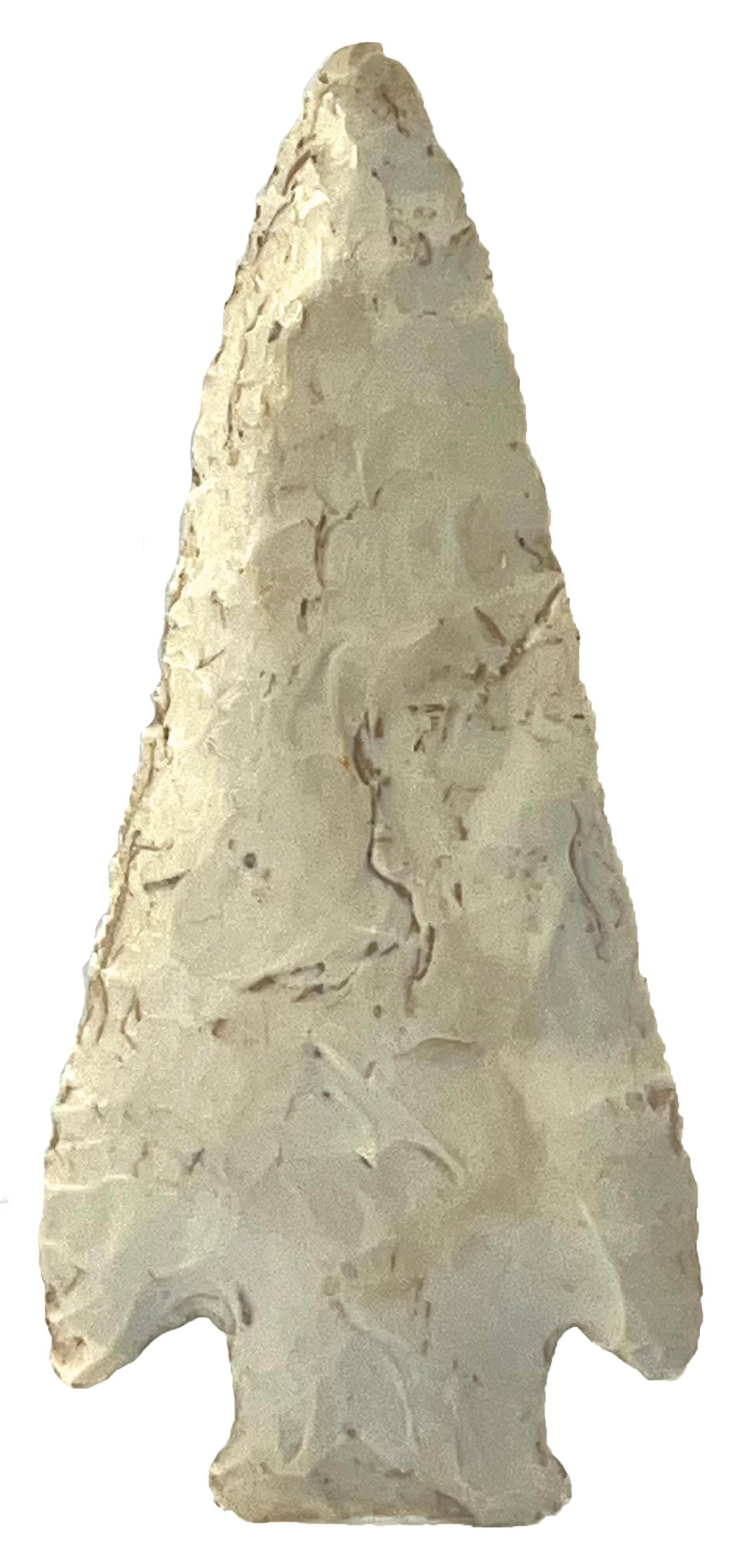 4 1/2" Hardin Point. Glossy White/Gray Flint. MO. Ex Mitch Lewis. (1 of 2)