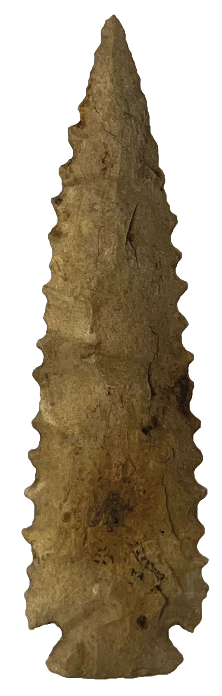 4 5/8" Benton. Brown Color Chert. County, TN. Rogers COA.: 4 5/8" Benton. Brown Color Chert. Benton County, TN. Ex Gary Watson, David Smith and Terry Allen. Rogers COA.