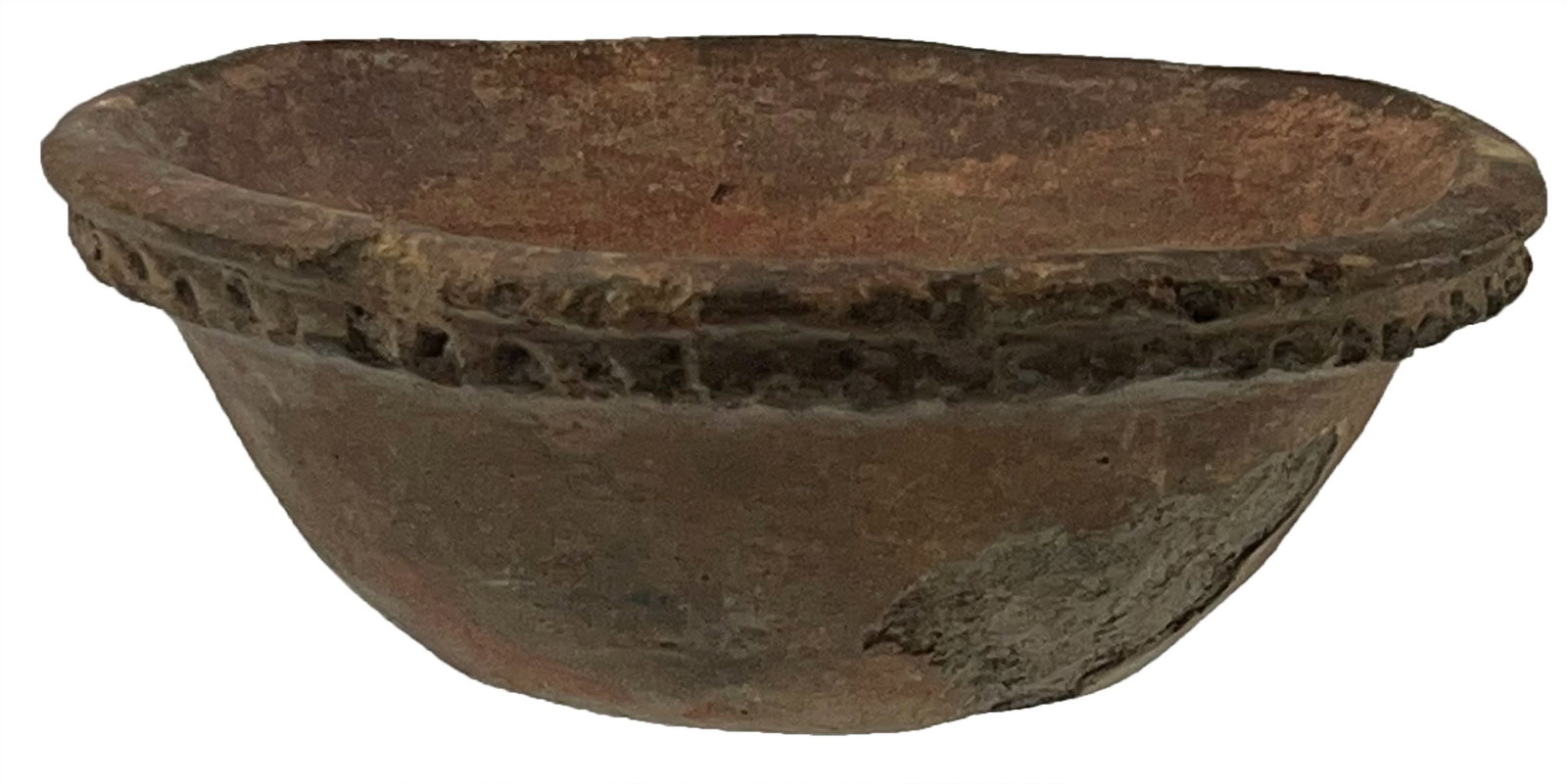4 1/2" D. Red Pottery Bowl. Ex Walt Evans.: 4 1/2" D. Red Pottery Bowl. Ex Walt Evans.