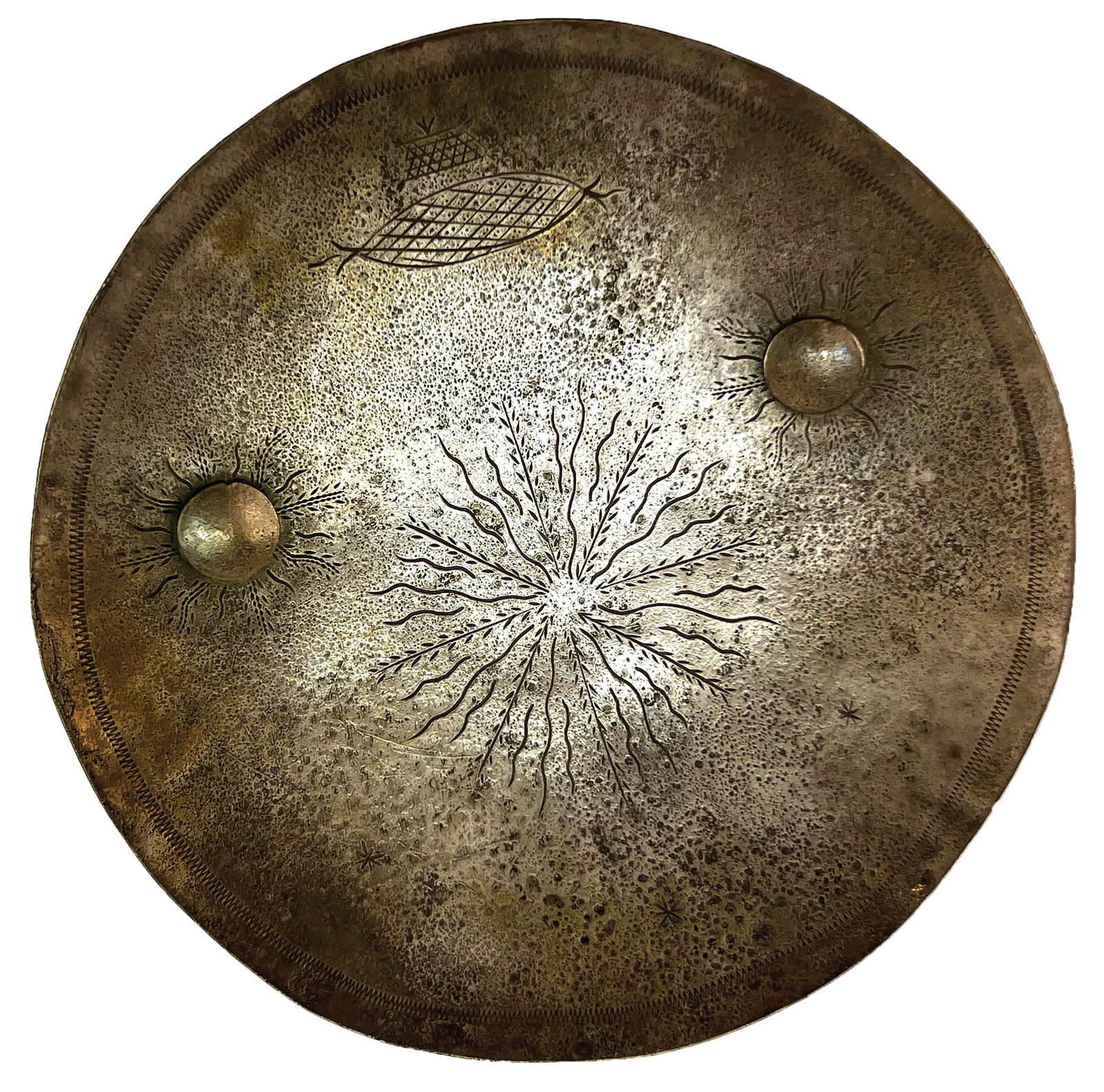 3 3/4" Silver Medal with engraving. Ex Dale Rector Collection.: 3 3/4" Silver Medal with engraving. Ex Dale Rector Collection.