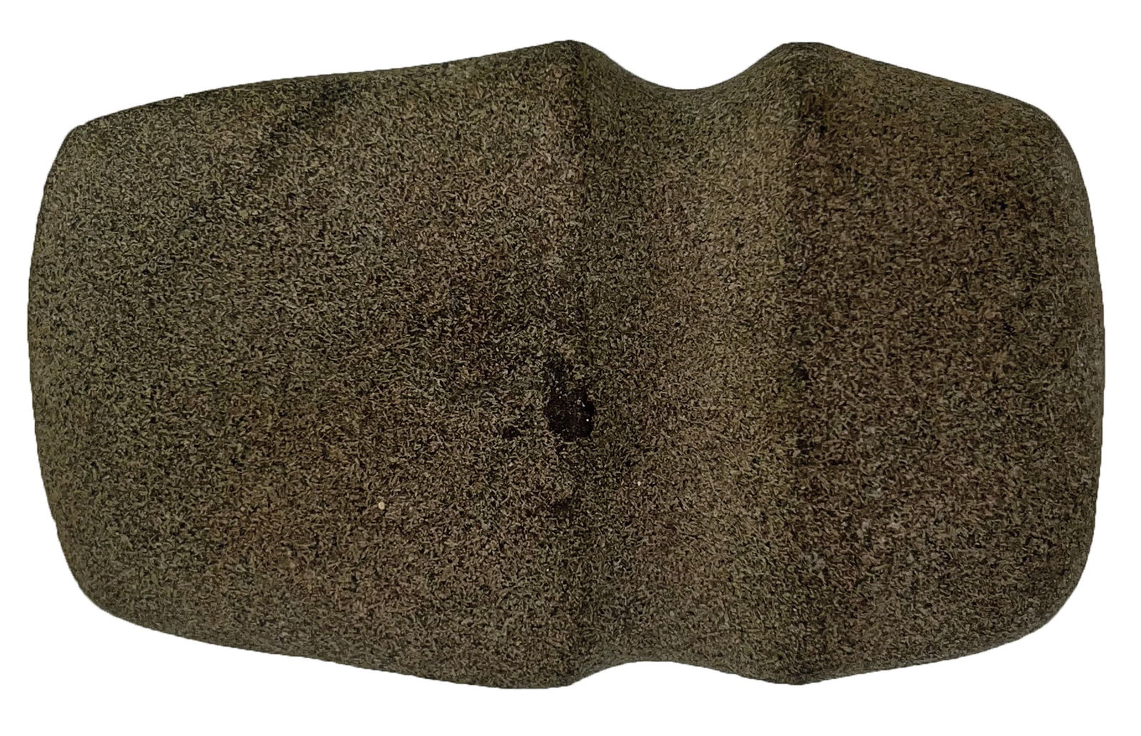 5 5/8" 3/4 Groove Axe. Gray/Green Hardstone. IN. Ex Steve Ford. (1 of 3)