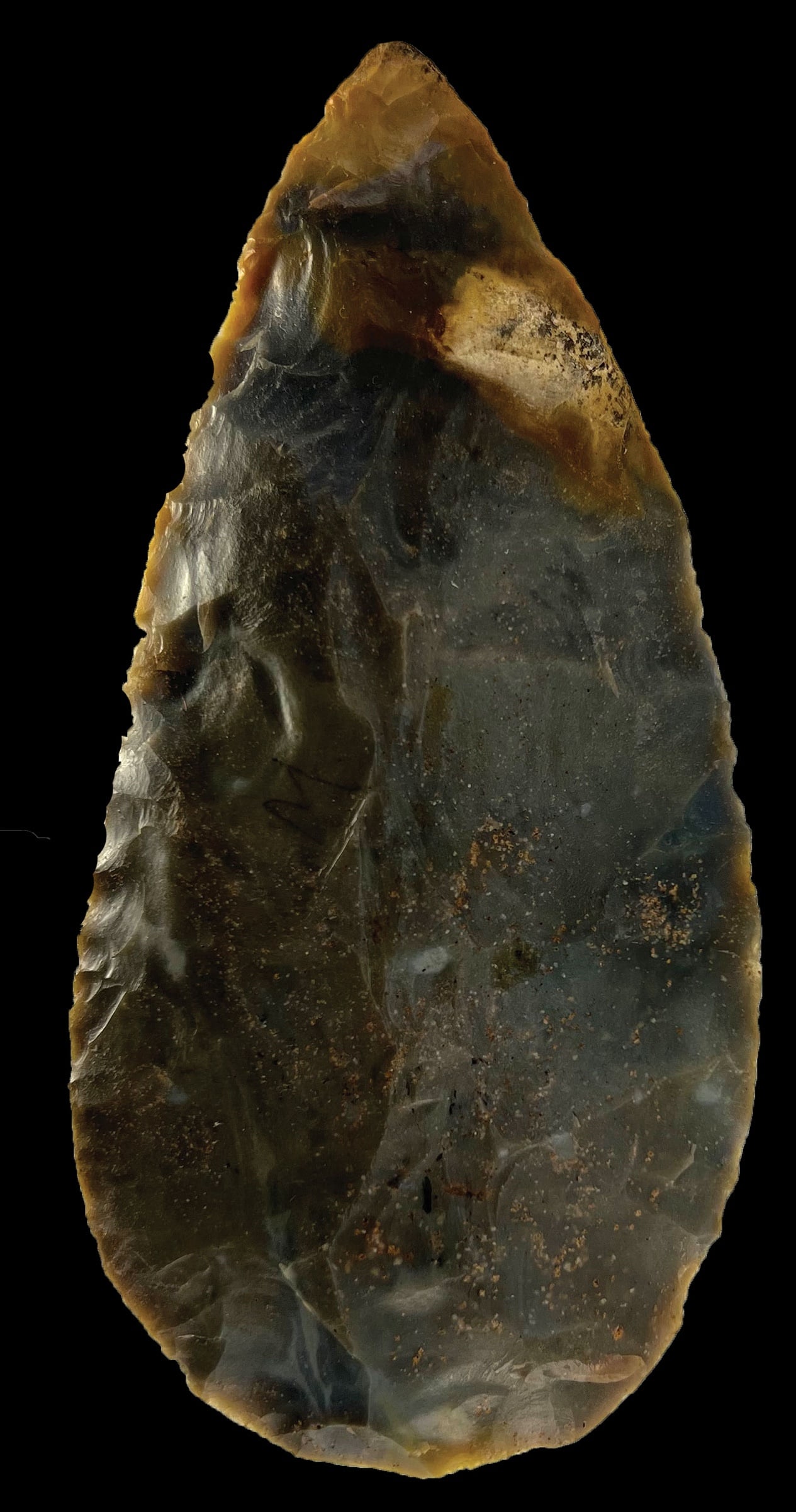 5 3/8” Large Adena Blade. Nice Sonora Flint. Ex Doc Hawes. (1 of 2)