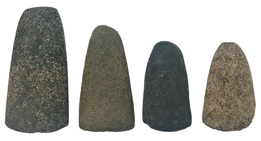 4 Celts. 3” to 4 1/4”. Variety of Material. Ex Stan Ryland.