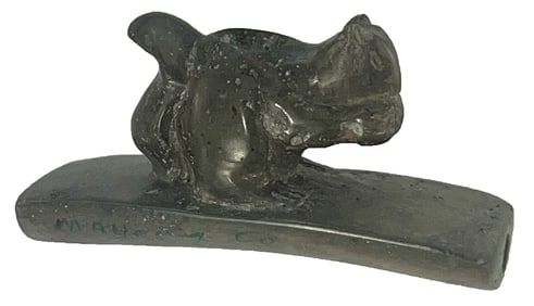 3 1/8” Hopewell Squirrel Effigy Pipe. Ohio. Ex Col. Raymond Vietzen.