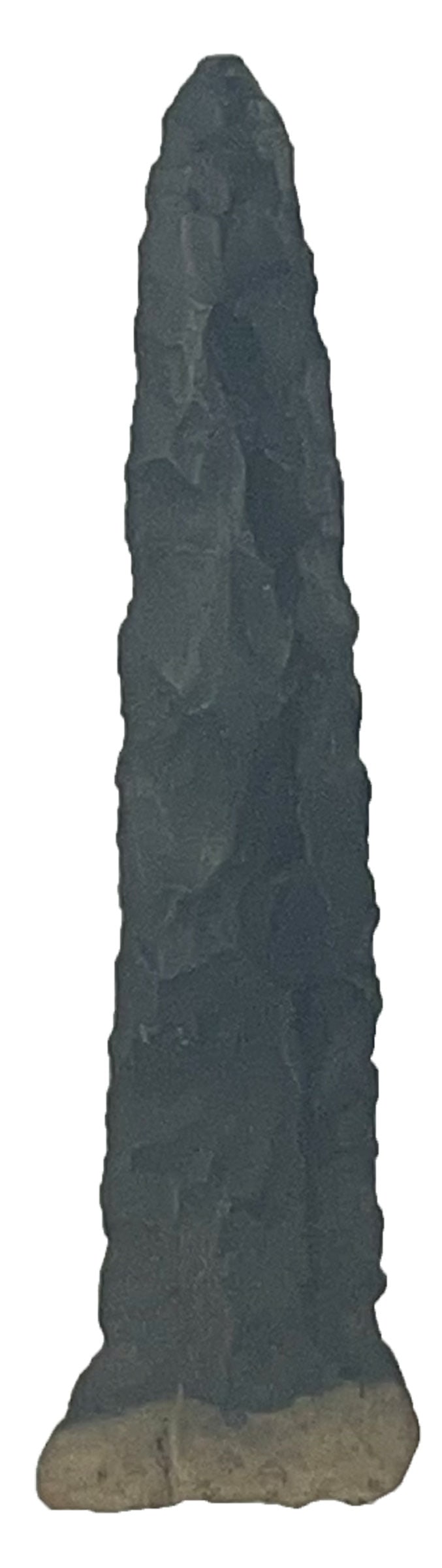 3” Drill. Very Dark Hornstone. Cortex on base. Ohio. Ex Rick Sunderland.: 3” Drill. Very Dark Hornstone. Cortex on base. Ohio. Ex Rick Sunderland.