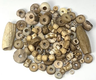 100+ Spiro Mound Beads & a Nice Spiro Focus Morris.