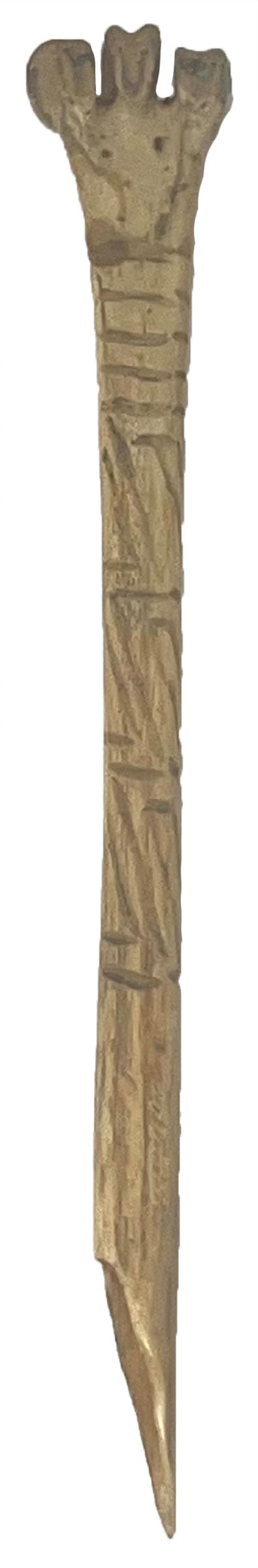 5” Highly Engraved Bone Pin/Needle. Indiana. Ex Brandon Vanderver.: 5” Highly Engraved Bone Pin/Needle. Harrison County, Indiana. Ex Brandon Vanderver.