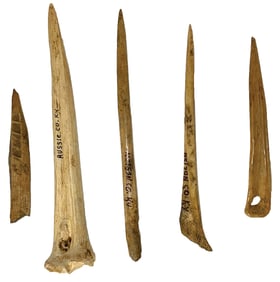 5 Bone Assortment of Kentucky Tools. Kentucky. Ex Dale Rector.