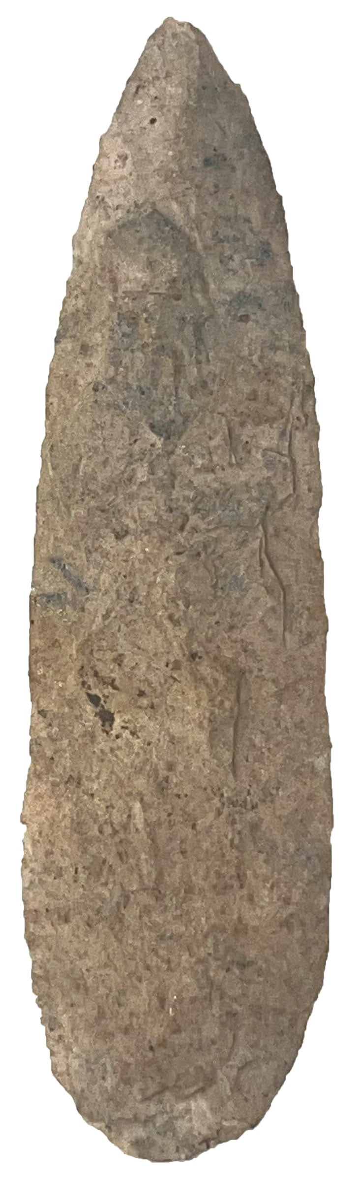 5 1/4” Blade. Jefferson County, Indiana. Ex Rick Sunderland.: 5 1/4” Blade. Heat Treated material which left it a pinkish color. Jefferson County, Indiana. Ex Rick Sunderland.