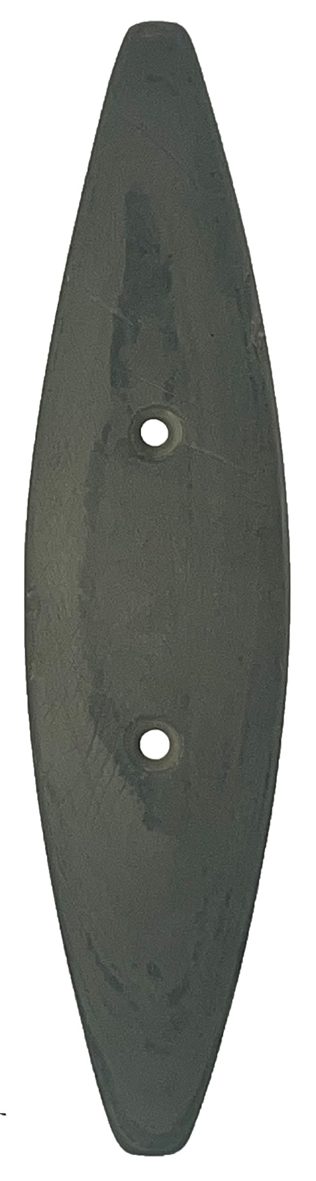 5 1/2” Bi-Pointed Gorget. Slate. Indiana. Ex Floyd Ritter. (1 of 2)