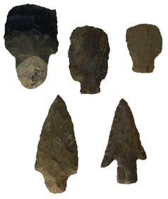 5 points. Variety of types and material. Kentucky. Ex Dale Rector.