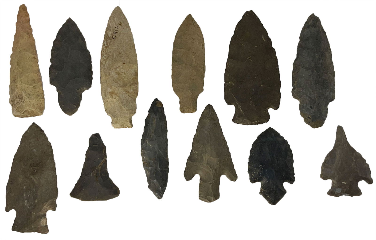 12 Blades, Points and Knives. Kentucky. Ex Dale Rector. (1 of 2)