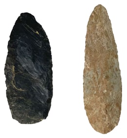 2 Kentucky Blades. 4” to 4 5/8”. Kentucky. Ex Dale Rector.