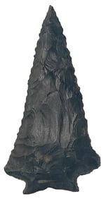 3 5/8” Decatur. Black Chert. Kentucky. Ex Terry Allen. Rogers COA.