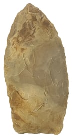 3 5/8” Paleo Preform Blade. Indiana. Ex Nick Gray. Davis COA.