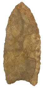 2 15/16” Paleo Preform. Tan Chert. Indiana. Ex Nick Gray. Davis COA.
