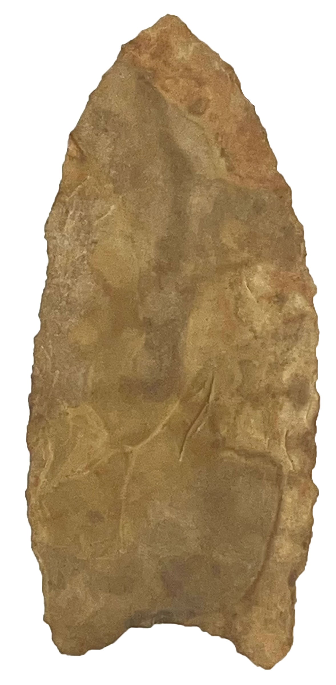 2 15/16” Paleo Preform. Tan Chert. Indiana. Ex Nick Gray. Davis COA.: 2 15/16” Paleo Preform. Tan Chert. Rough but nice. Monroe County, Indiana. Ex Nick Gray. Davis COA.