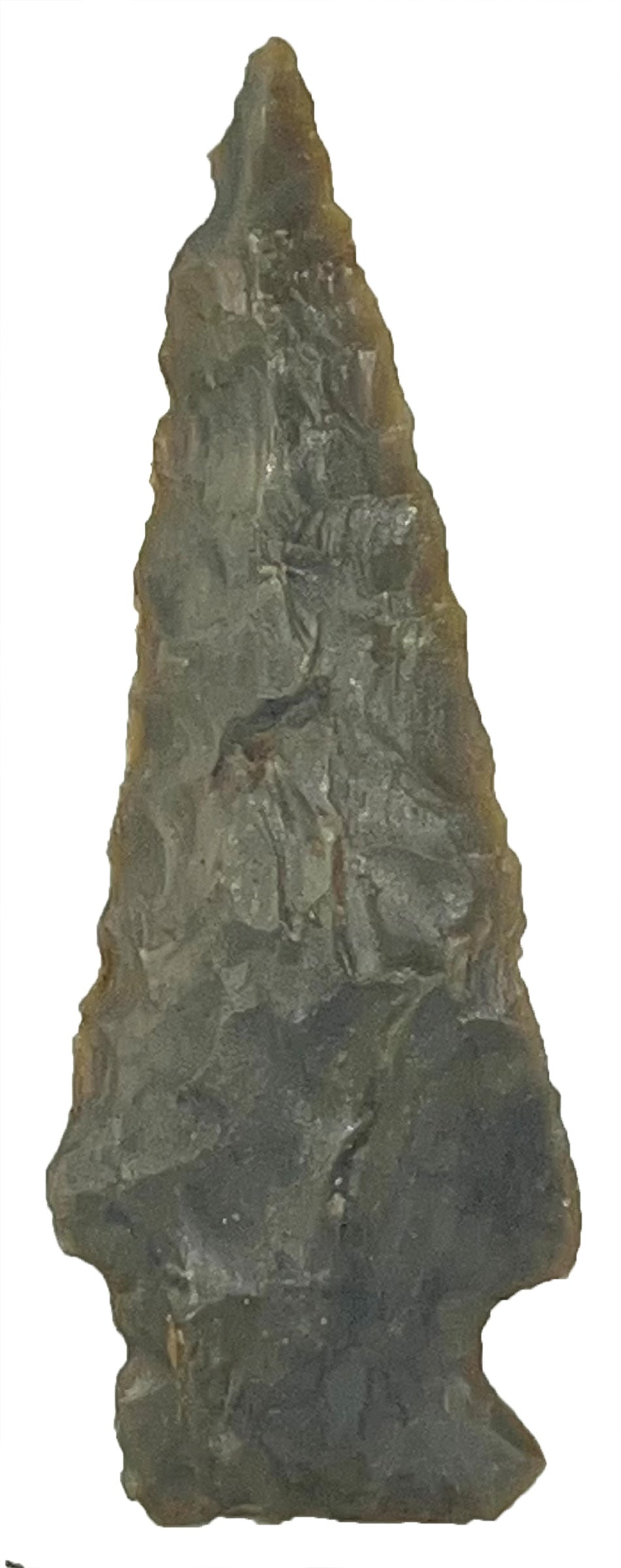 3 1/16" Meadowood. Sonora Chert. Kentucky. Partain and Black COAs.: 3 1/16" Meadowood. Sonora Chert. Boyle County, Kentucky. Well Made with good polish, minerals and patina. Ex Kyle Metcalfe, Tony Putty and Terry Allen. Partain and Black COAs.