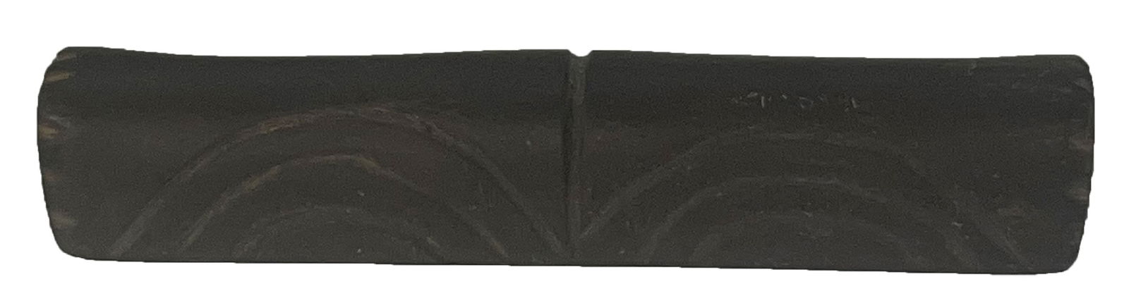 4 1/4" Engraved Undrilled Bar Amulet. Red Slate. (G-90). Ex Jan Sorgenfri. (1 of 4)