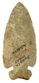 4 7/16" Thebes. Illinois. Ex Earl Townsend Jr. Rogers COA.