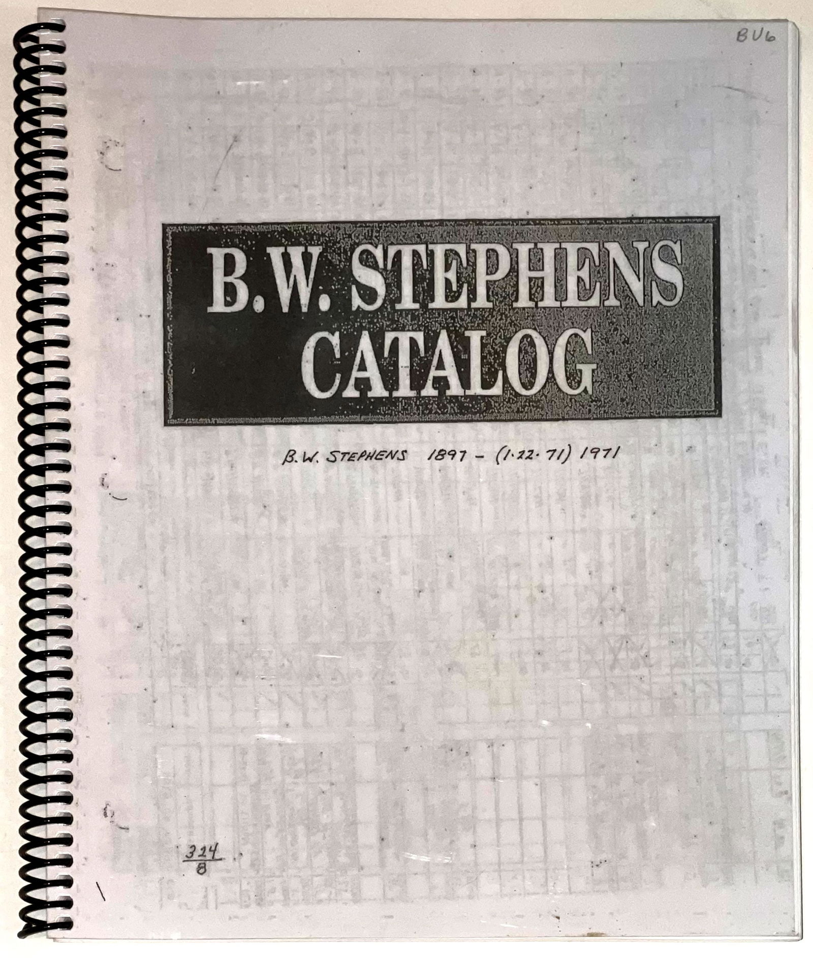 Copy of the B.W. Stephens Catalog.  1st & 2nd Collection. (1 of 1)