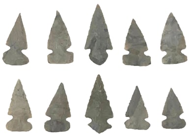 10 (3/4" to 1") Spiro Focus Points from the Cooperrider Cache. Ex Dr Harner.