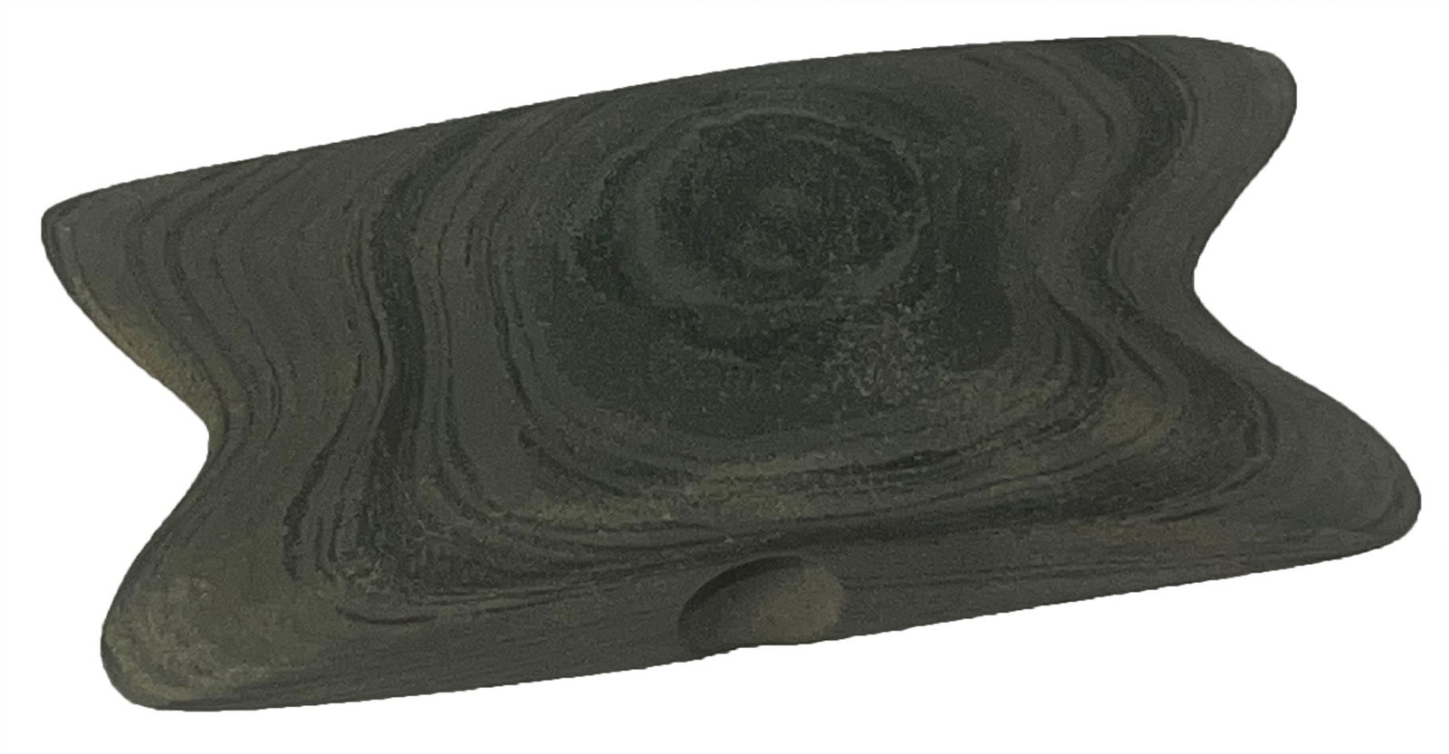 3 3/4" Reel Bannerstone. Slate. Ohio. Ex Jan Sorgenfri and Gordan Noakes. (1 of 5)