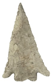 3 5/16" Fractured Base Decatur. Missouri. Found by Sheldon England.