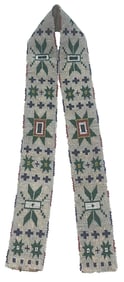 35 1/4" Beaded Strap/Belt with cloth backing. Ex Dale Rector.