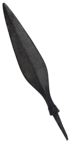 13 1/8" African Metal Spear. Ex Dale Rector.
