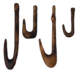 4 Fish Hooks. 1 5/16"-2 3/8". Florida.